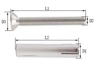 perno de expansion detalle constructivo